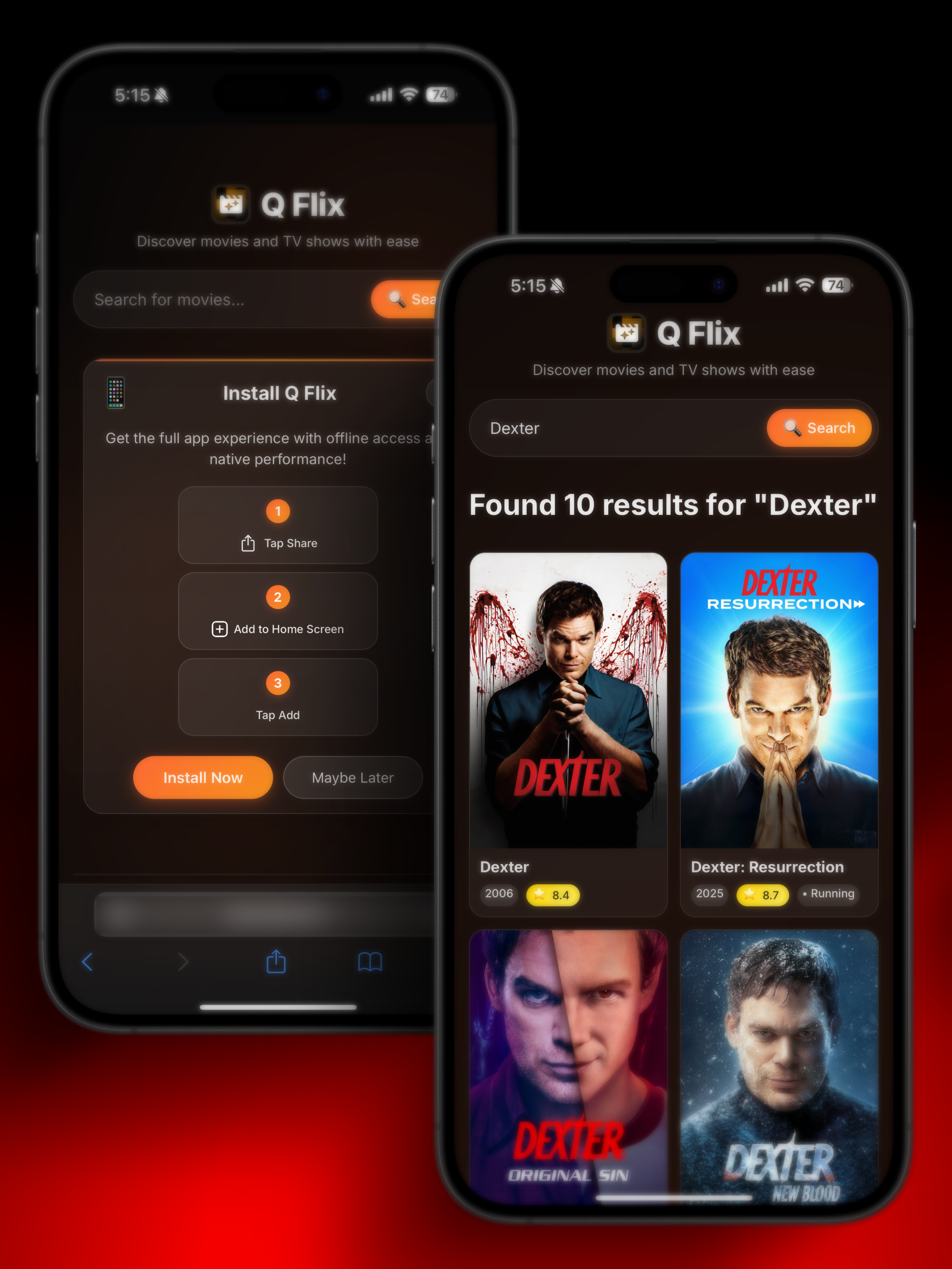 Q Flix Search Feature