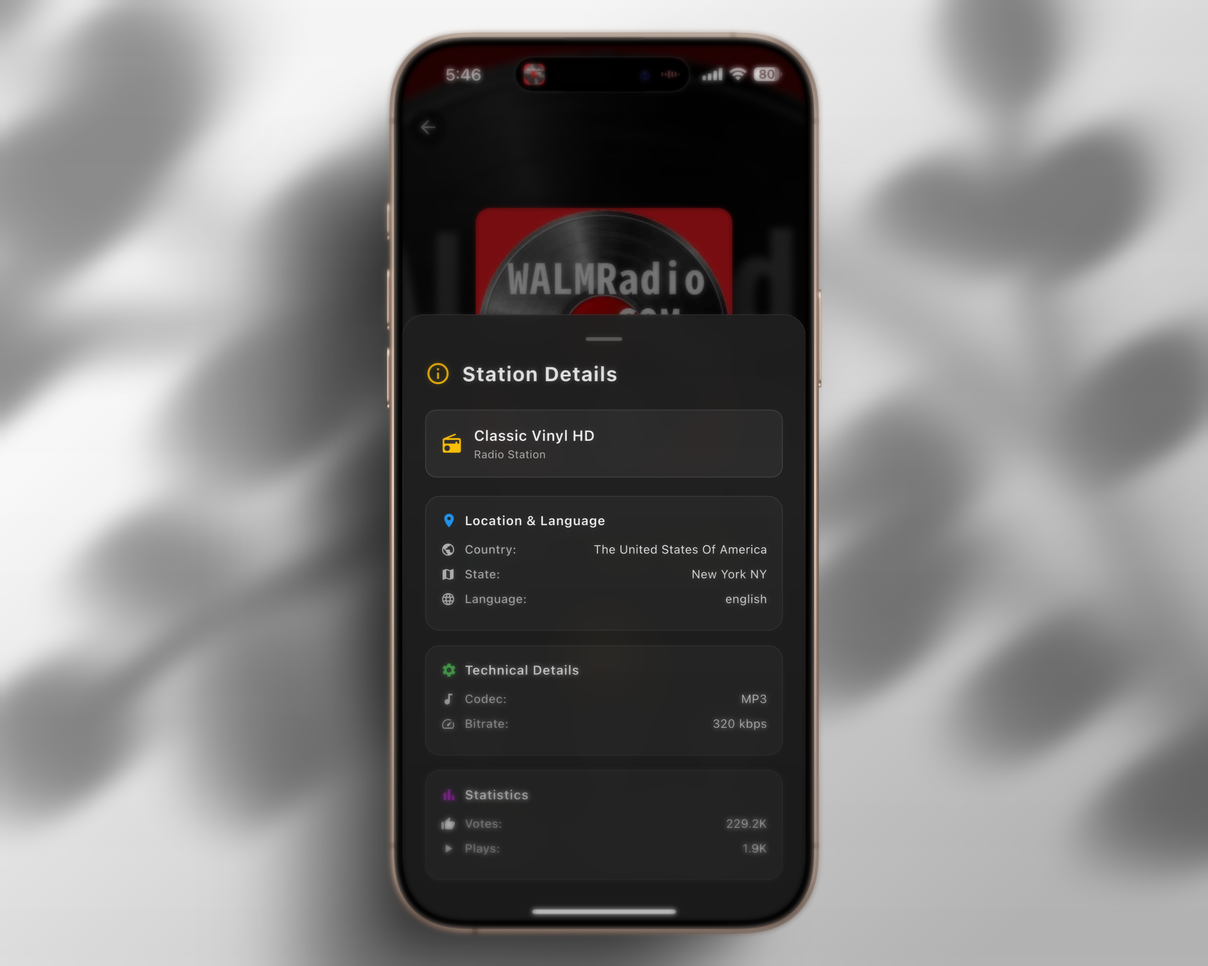 Q Radio Station Info Feature
